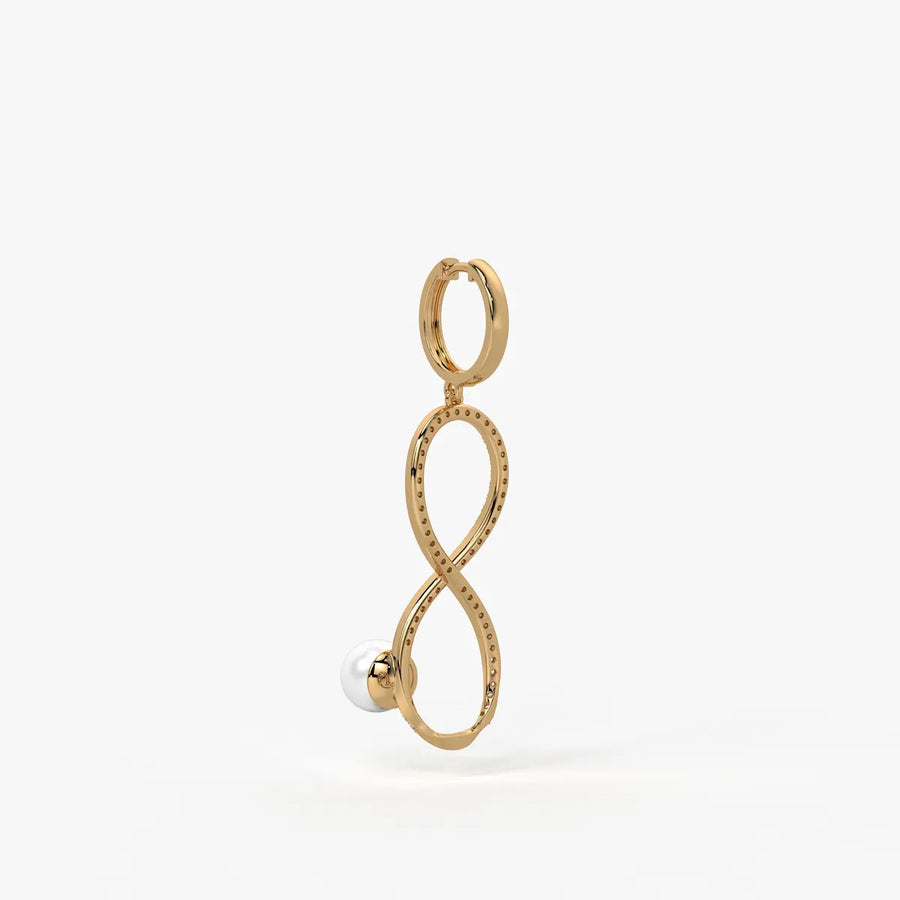 Infinelle Pearl Loop Earrings