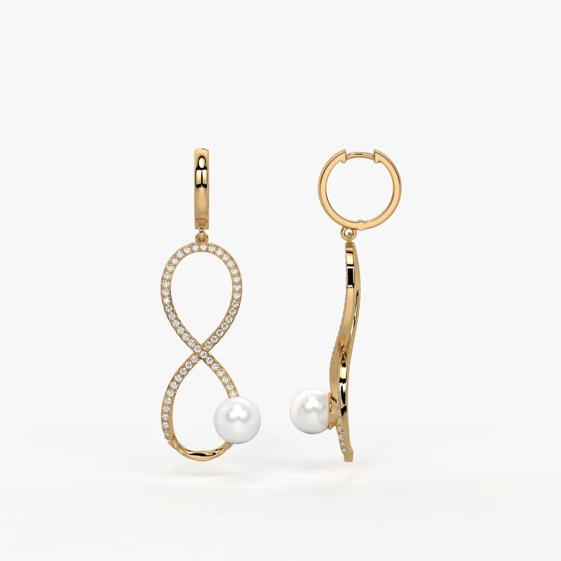 Infinelle Pearl Loop Earrings