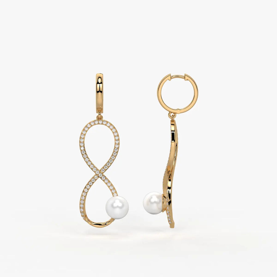 Infinelle Pearl Loop Earrings