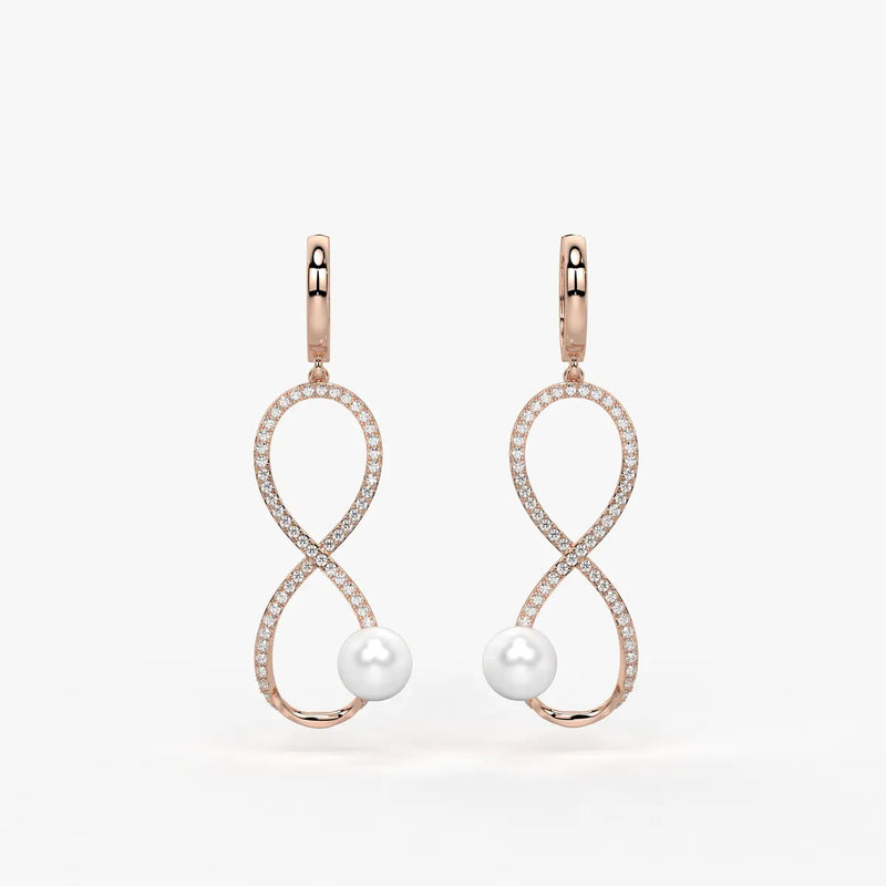 Infinelle Pearl Loop Earrings