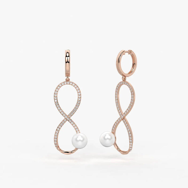 Infinelle Pearl Loop Earrings