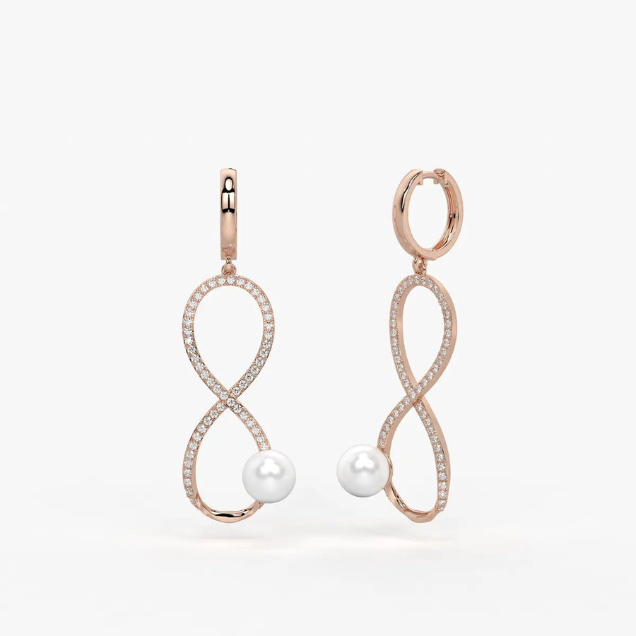 Infinelle Pearl Loop Earrings