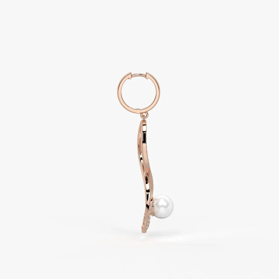 Infinelle Pearl Loop Earrings