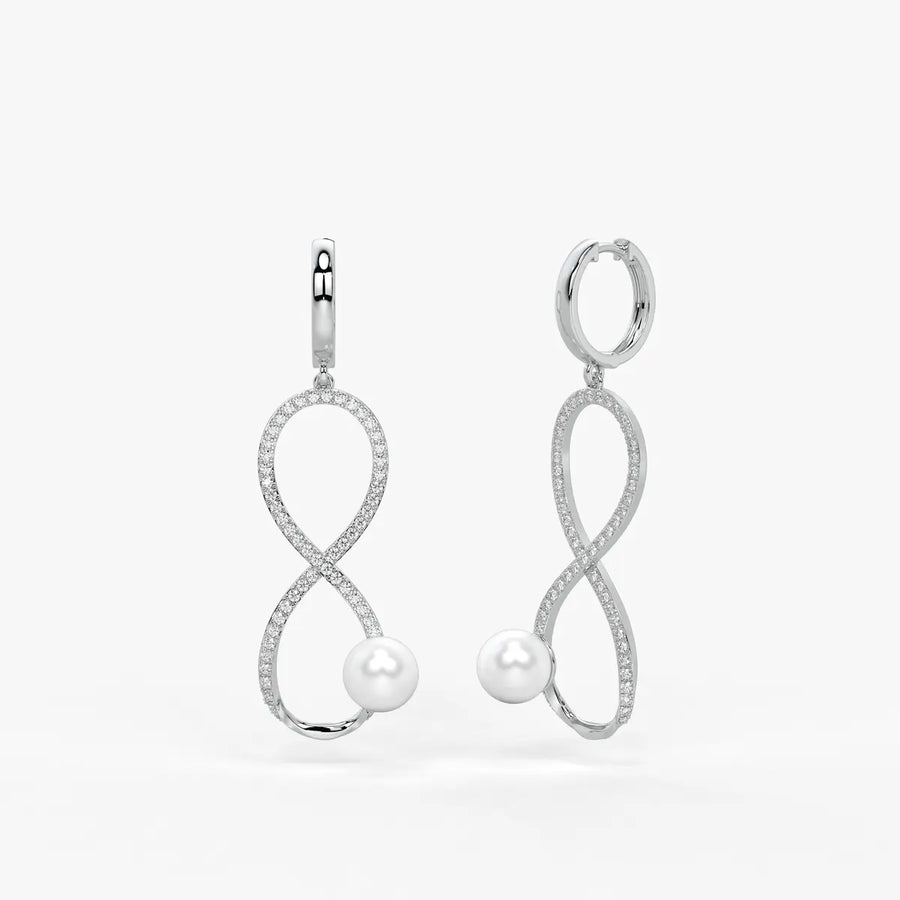 Infinelle Pearl Loop Earrings