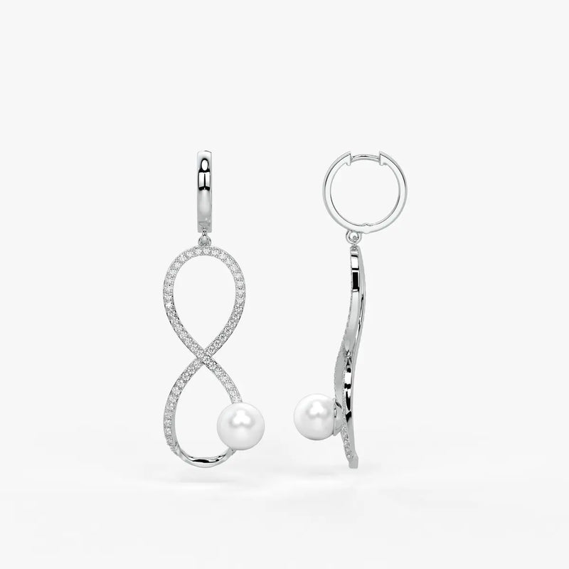 Infinelle Pearl Loop Earrings