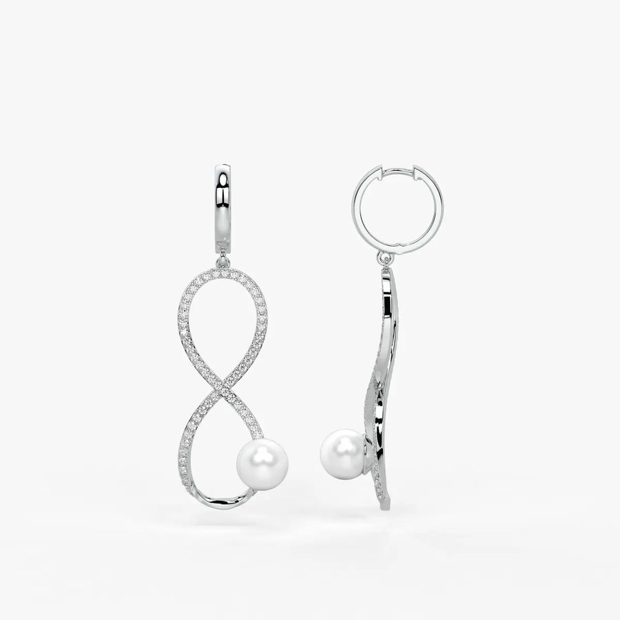 Infinelle Pearl Loop Earrings