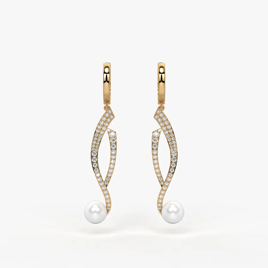 Lumivine Pearl Twist Drop Earrings