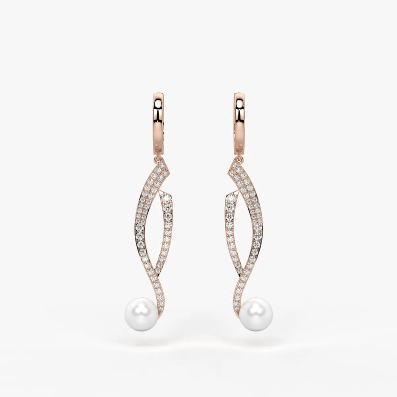 Lumivine Pearl Twist Drop Earrings