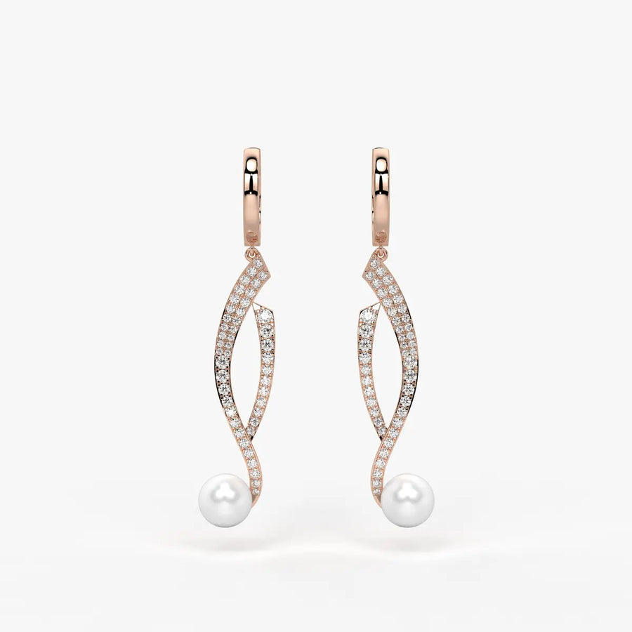 Lumivine Pearl Twist Drop Earrings