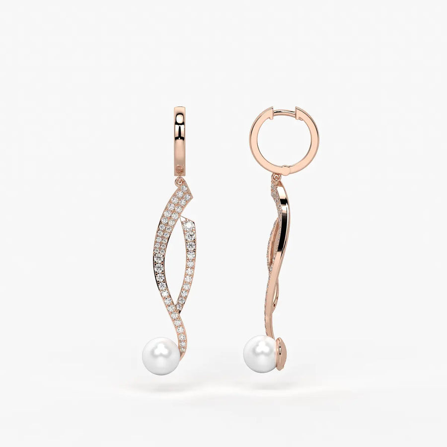 Lumivine Pearl Twist Drop Earrings