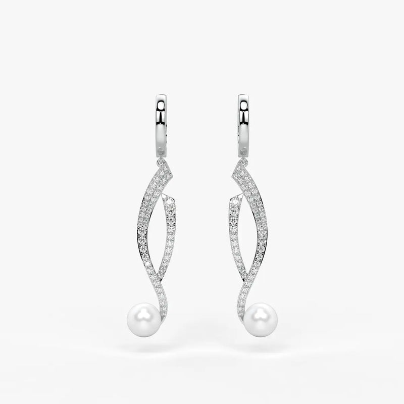 Lumivine Pearl Twist Drop Earrings