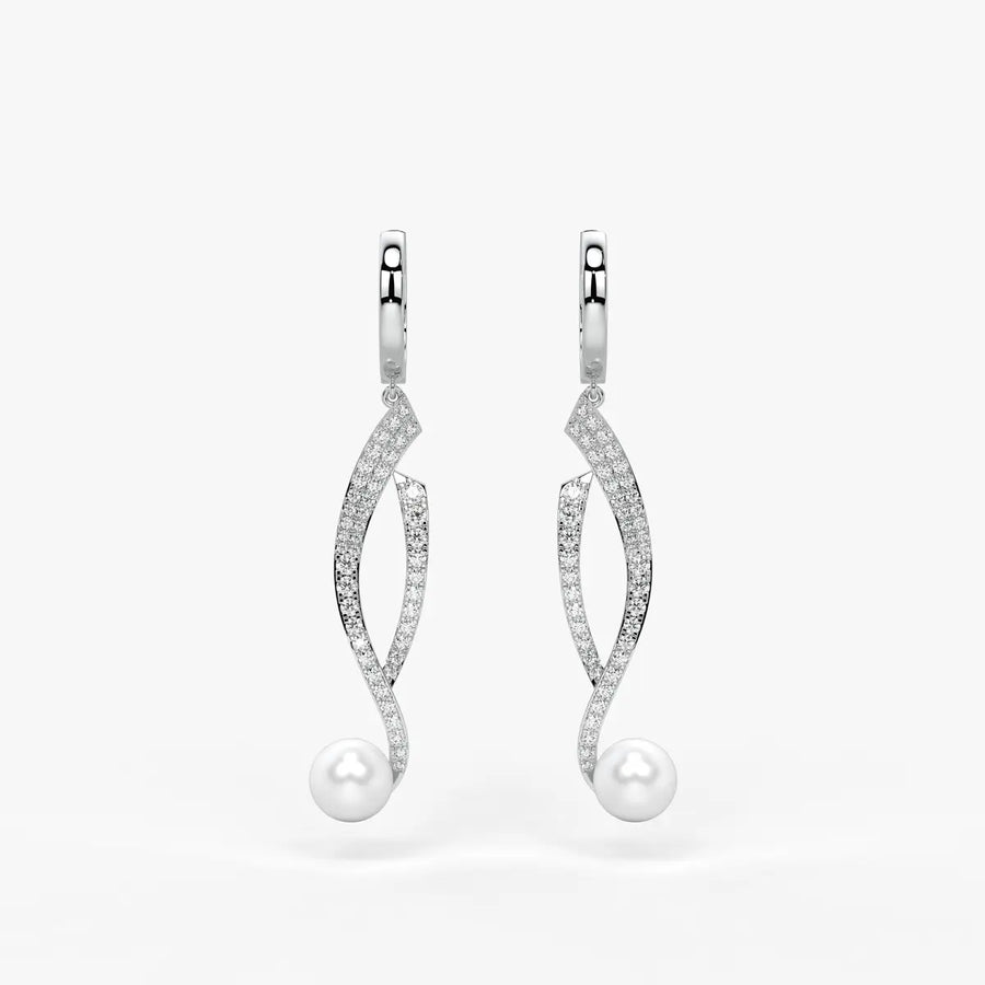 Lumivine Pearl Twist Drop Earrings