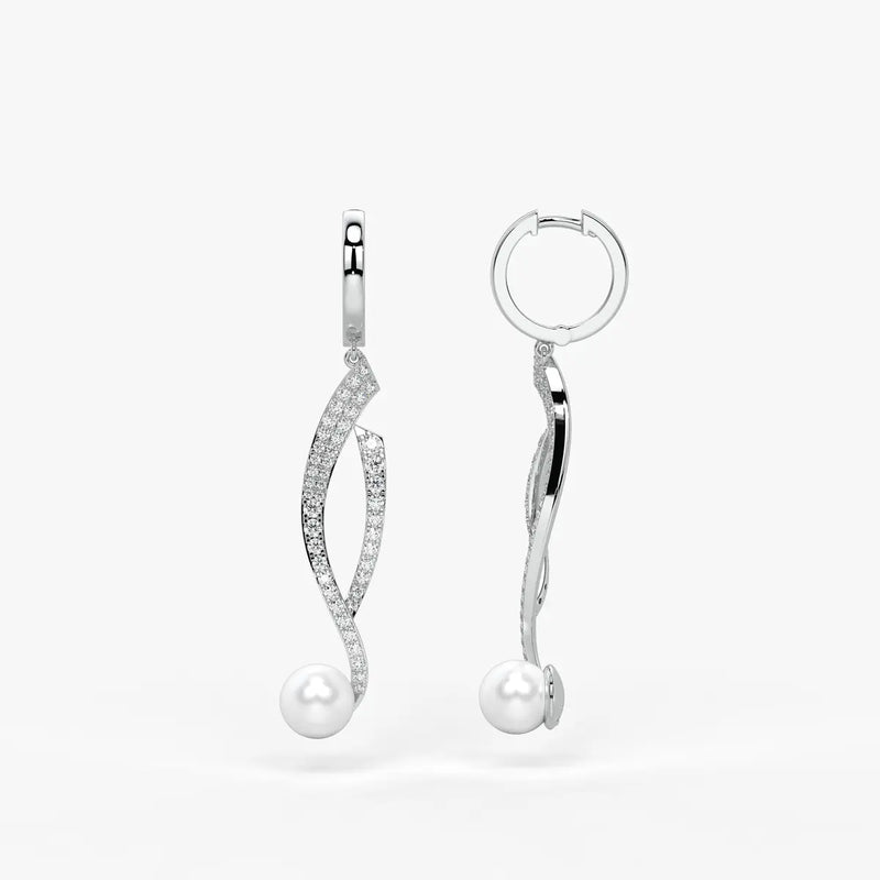 Lumivine Pearl Twist Drop Earrings