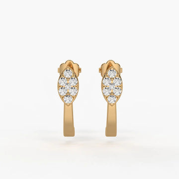 Zephora Spark Arc Diamond Hoop Earrings