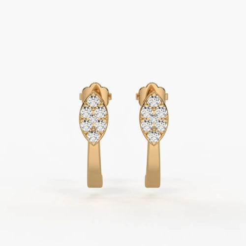 Zephora Spark Arc Diamond Hoop Earrings