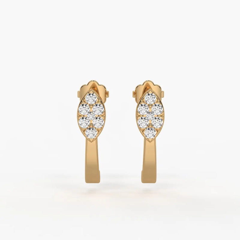 Zephora Spark Arc Diamond Hoop Earrings
