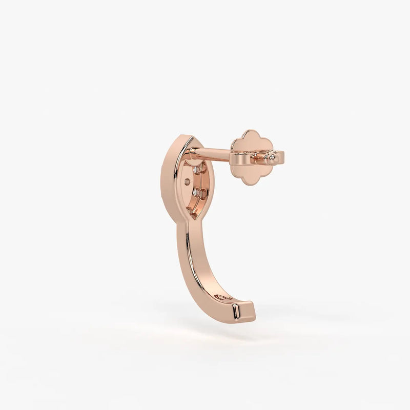 Zephora Spark Arc Diamond Hoop Earrings