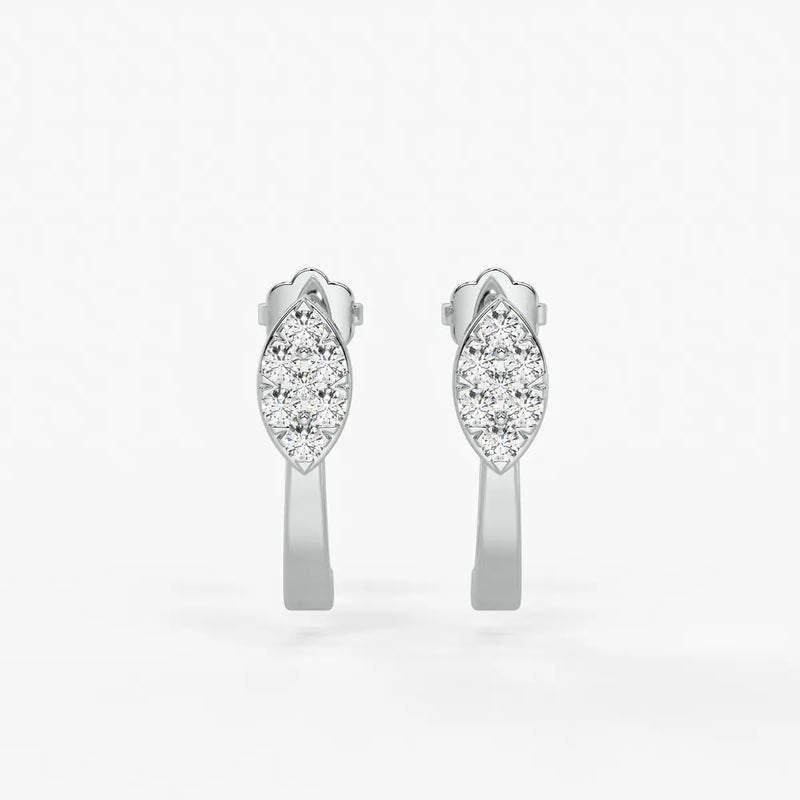 Zephora Spark Arc Diamond Hoop Earrings