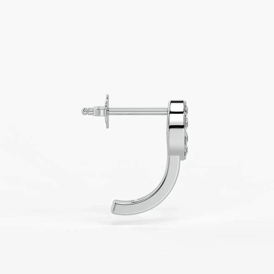 Zephora Spark Arc Diamond Hoop Earrings