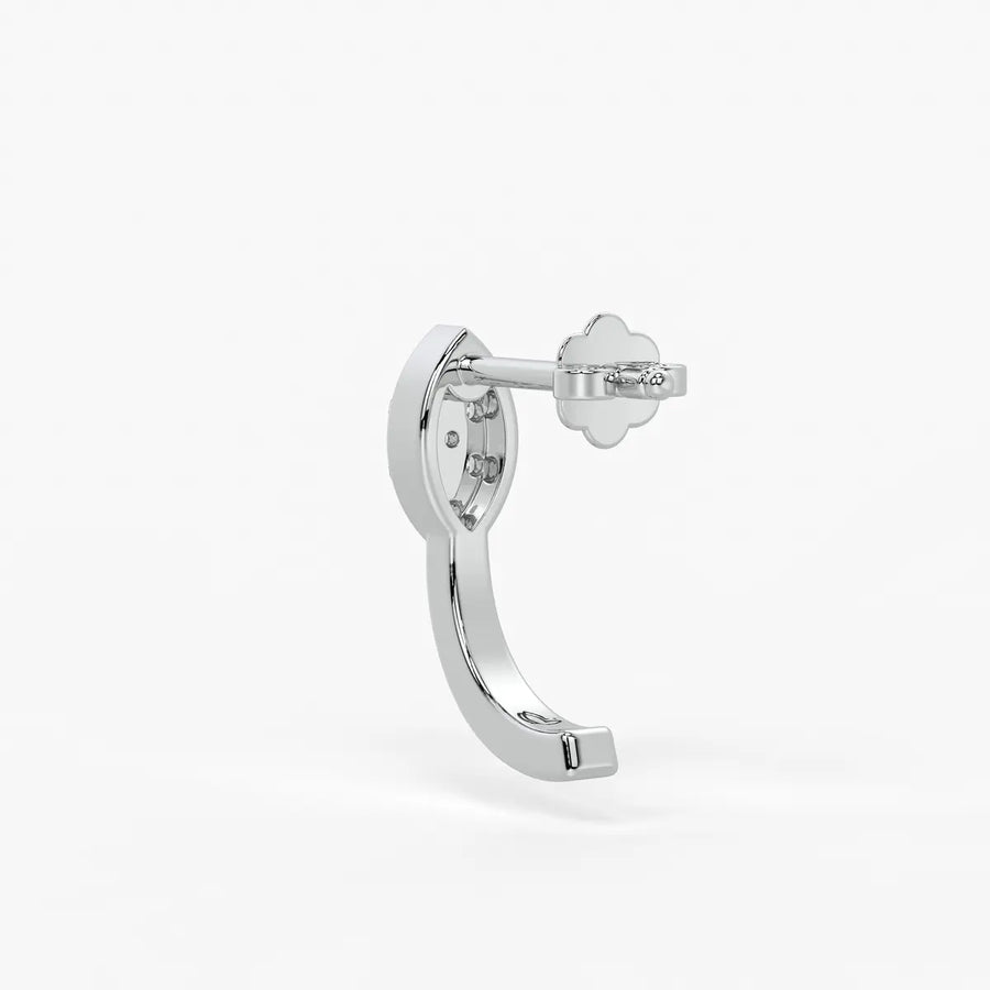 Zephora Spark Arc Diamond Hoop Earrings