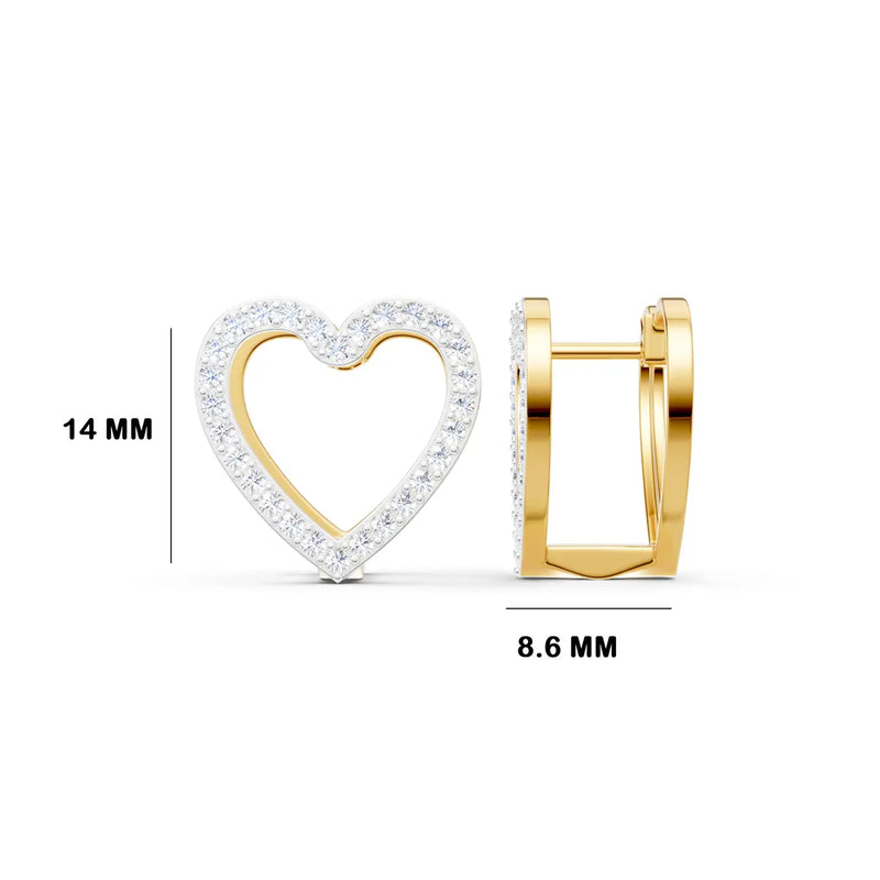 Mireille Heart Diamond Earrings