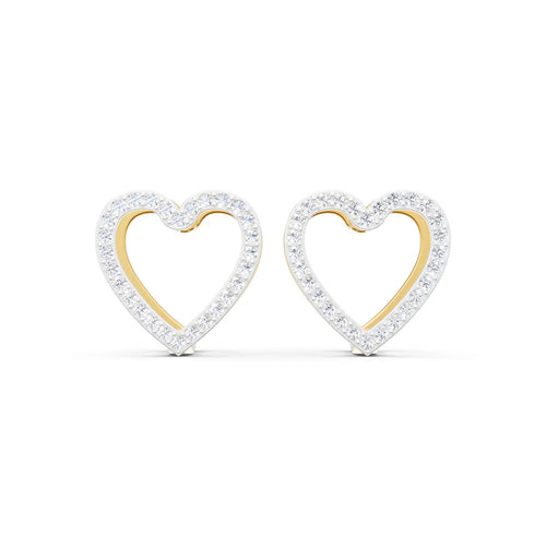 Mireille Heart Diamond Earrings