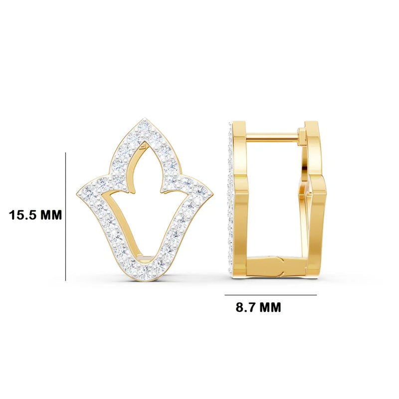 Kiara Trefoil Diamond Earrings