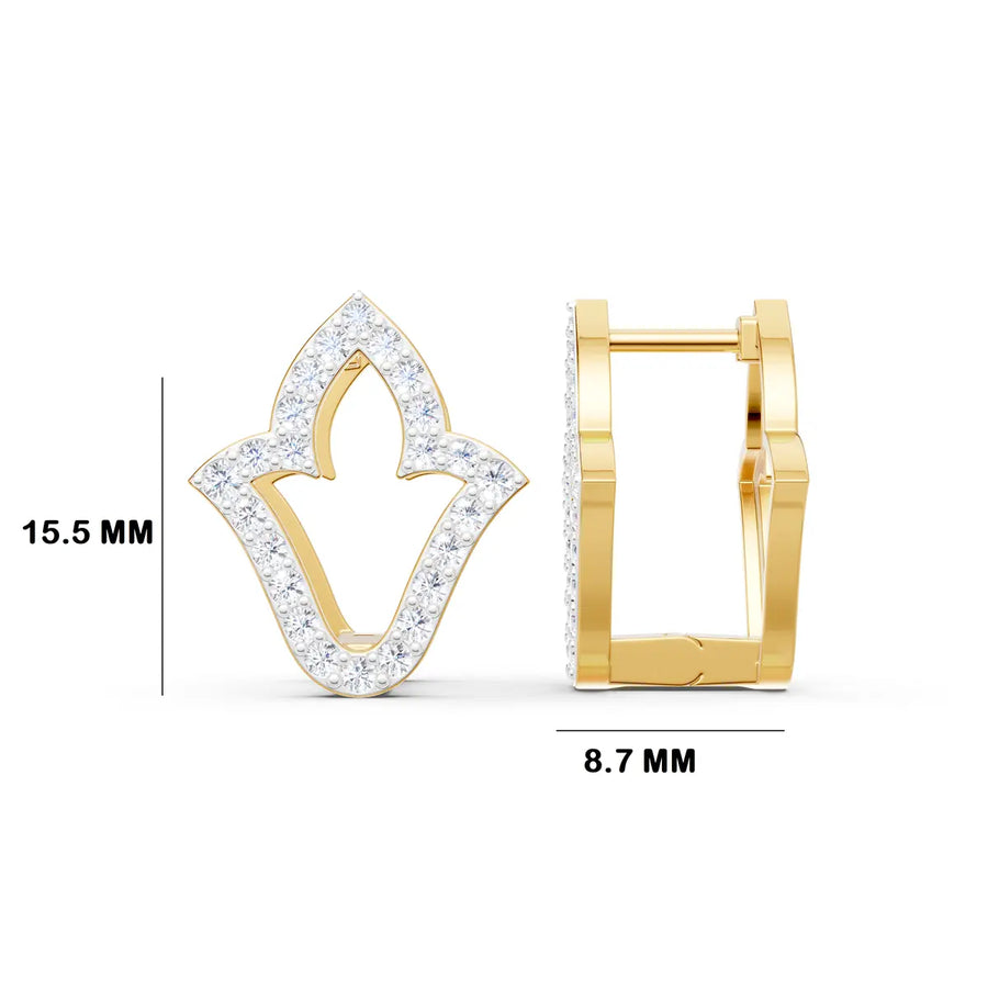 Kiara Trefoil Diamond Earrings