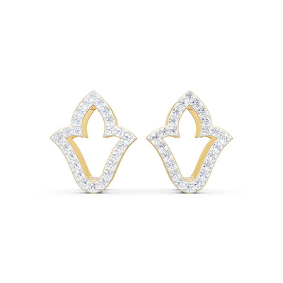 Kiara Trefoil Diamond Earrings