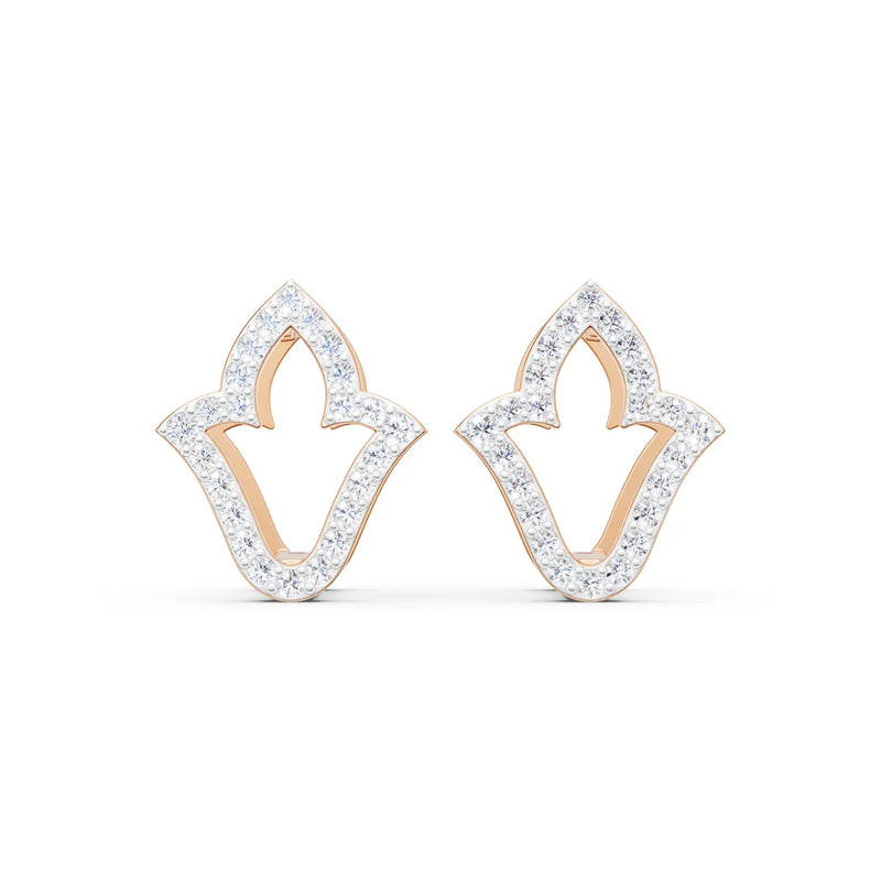 Kiara Trefoil Diamond Earrings