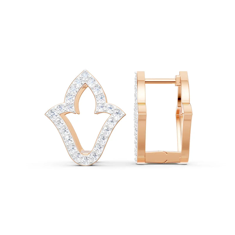 Kiara Trefoil Diamond Earrings