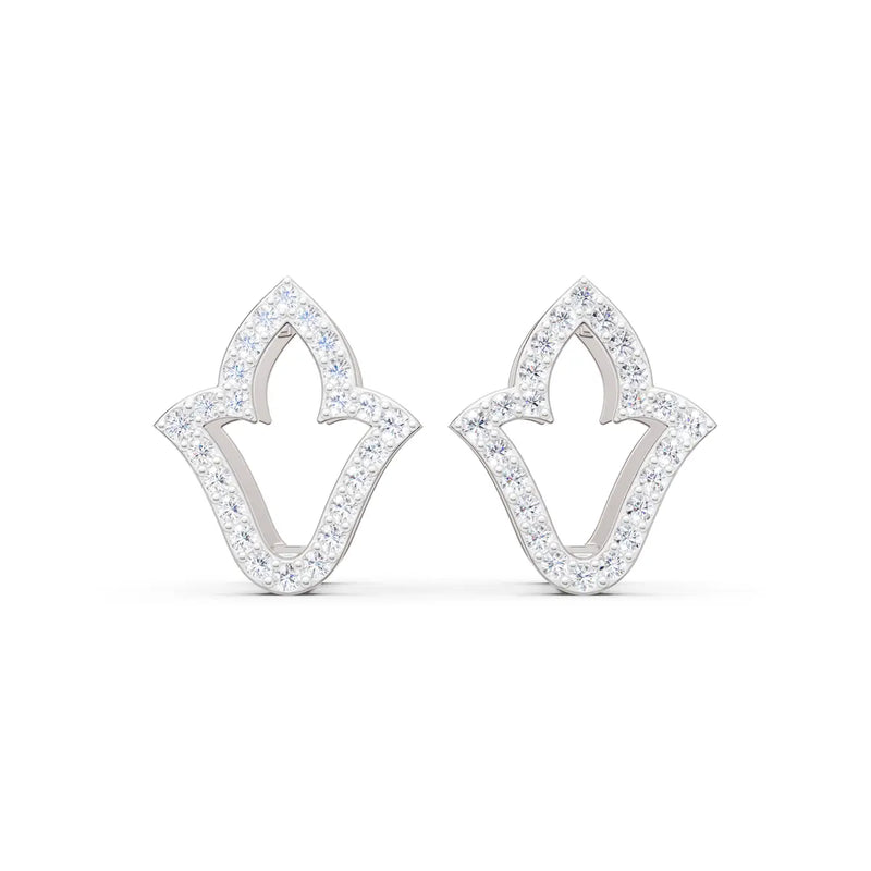 Kiara Trefoil Diamond Earrings