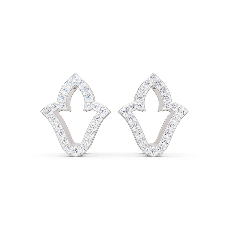 Kiara Trefoil Diamond Earrings