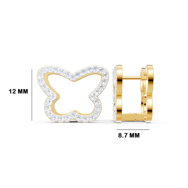 Fleur Papillon Diamond Earrings