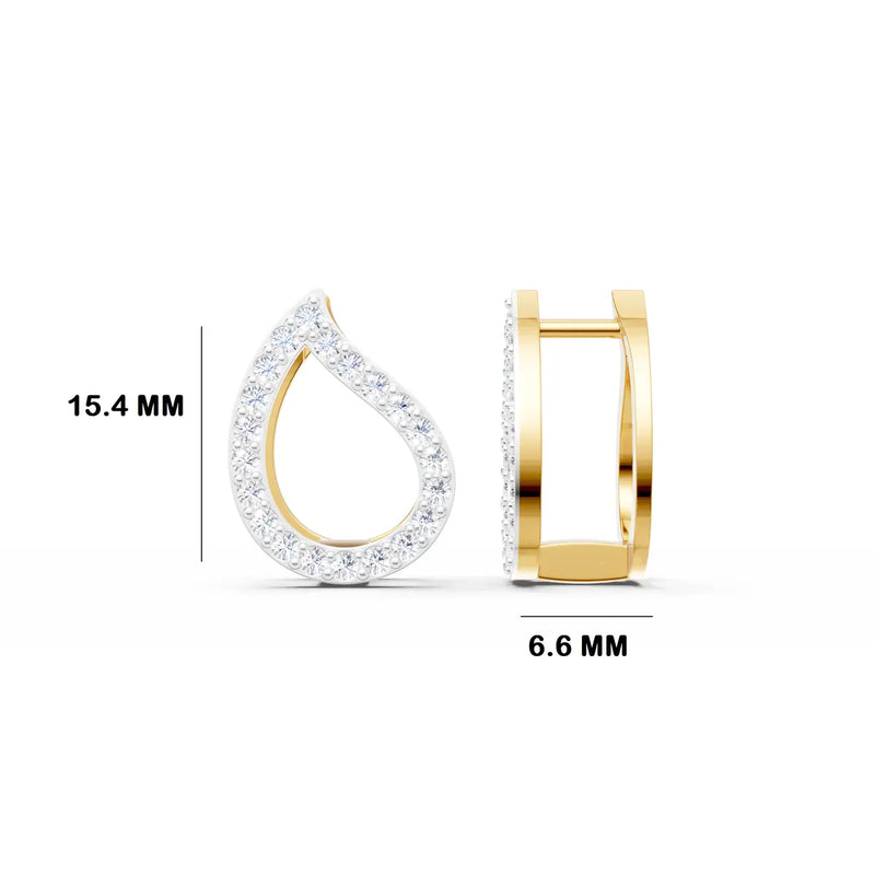 Calla Tear Diamond Earrings