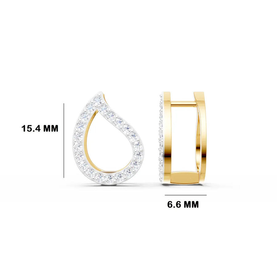 Calla Tear Diamond Earrings