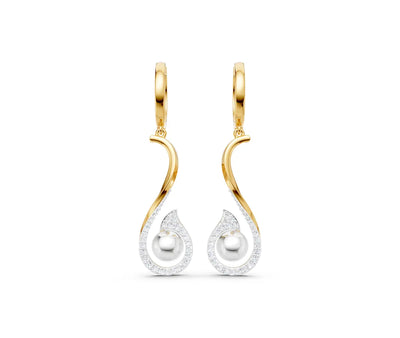Siren Wave Diamond Drop Earrings