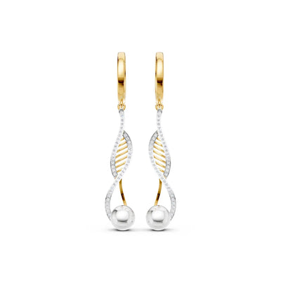 Helical Pearl Drop Earrings
