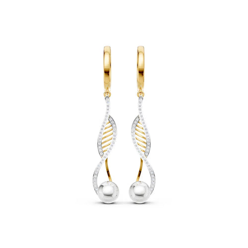 Helical Pearl Drop Earrings