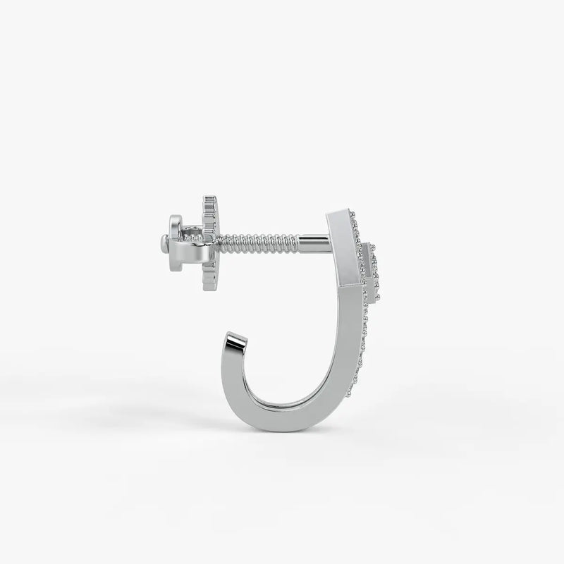 Kitevera Round Diamond Geometric Earrings