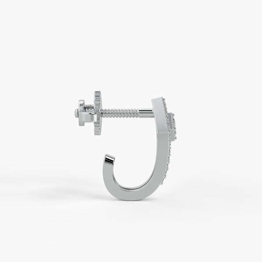 Kitevera Round Diamond Geometric Earrings
