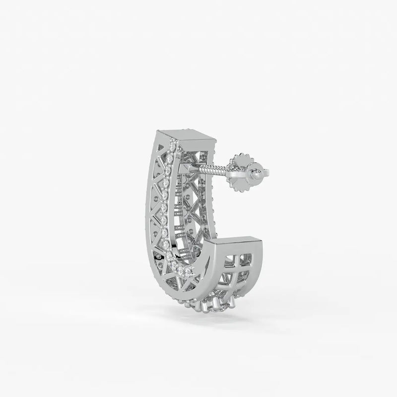 Trielle Cascade Round Diamond Earrings