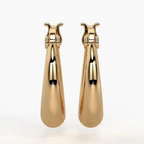 Rounded Crescent Hoop Earrings