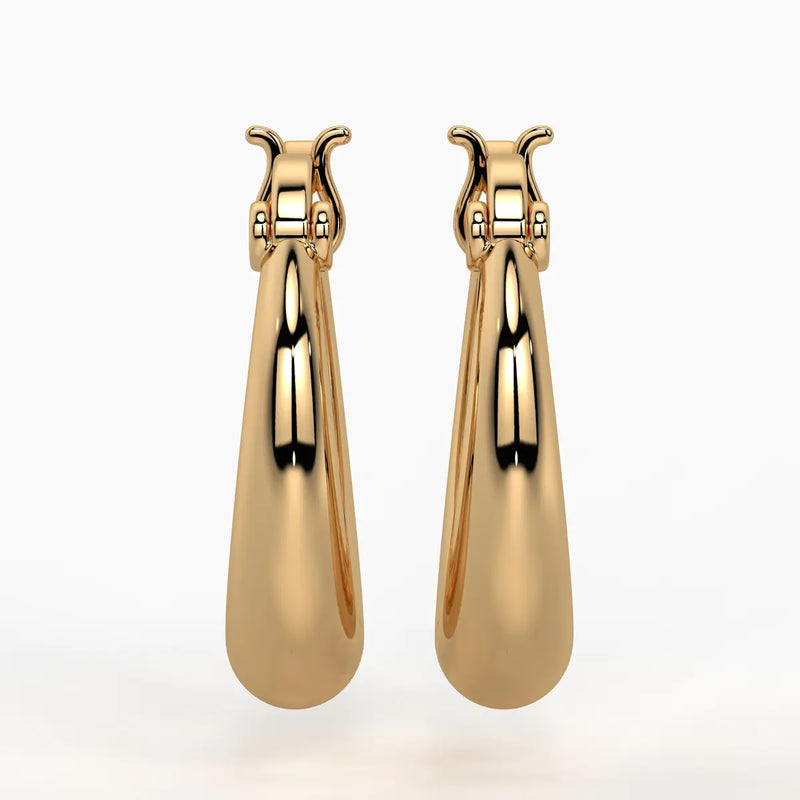 Rounded Crescent Hoop Earrings