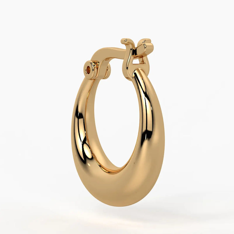 Rounded Crescent Hoop Earrings