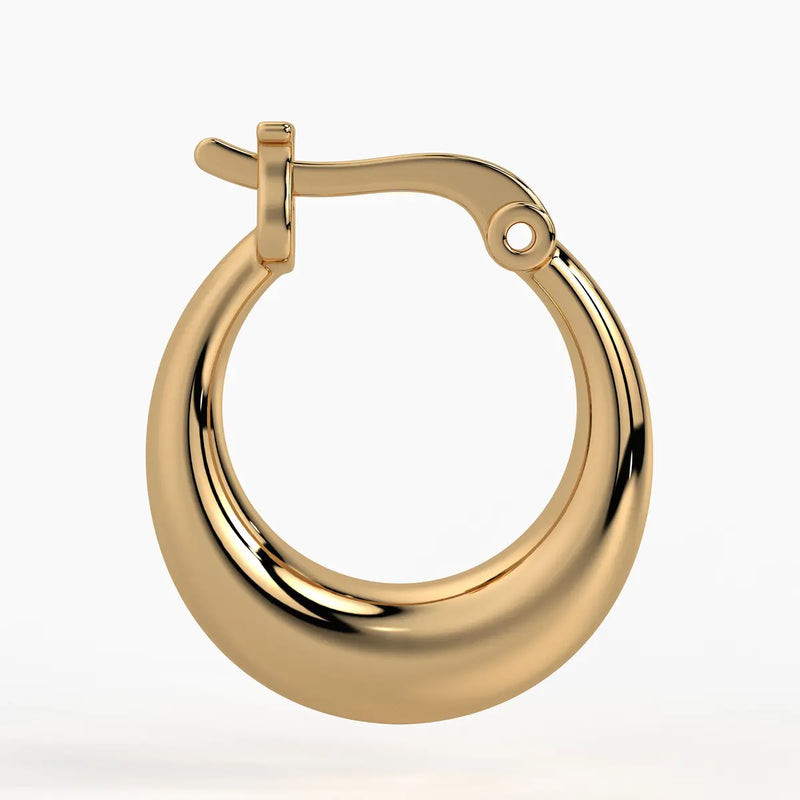 Rounded Crescent Hoop Earrings