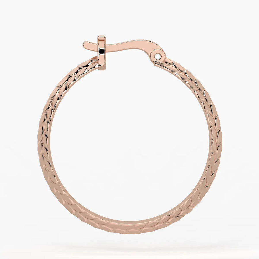Scale Texture Hoop Earrings