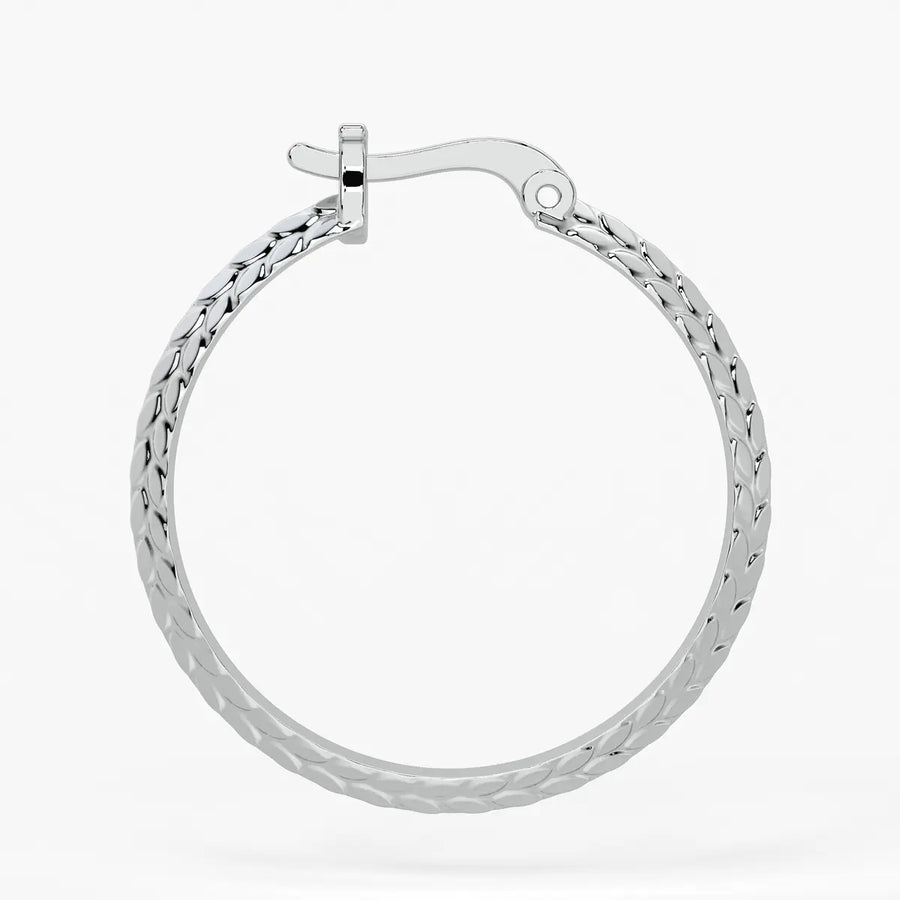 Scale Texture Hoop Earrings