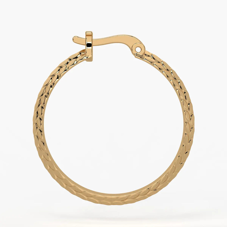 Scale Texture Hoop Earrings