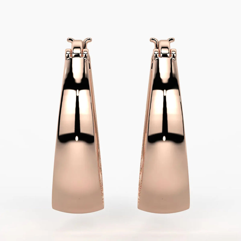 Hammer Curve Hoop Earrings